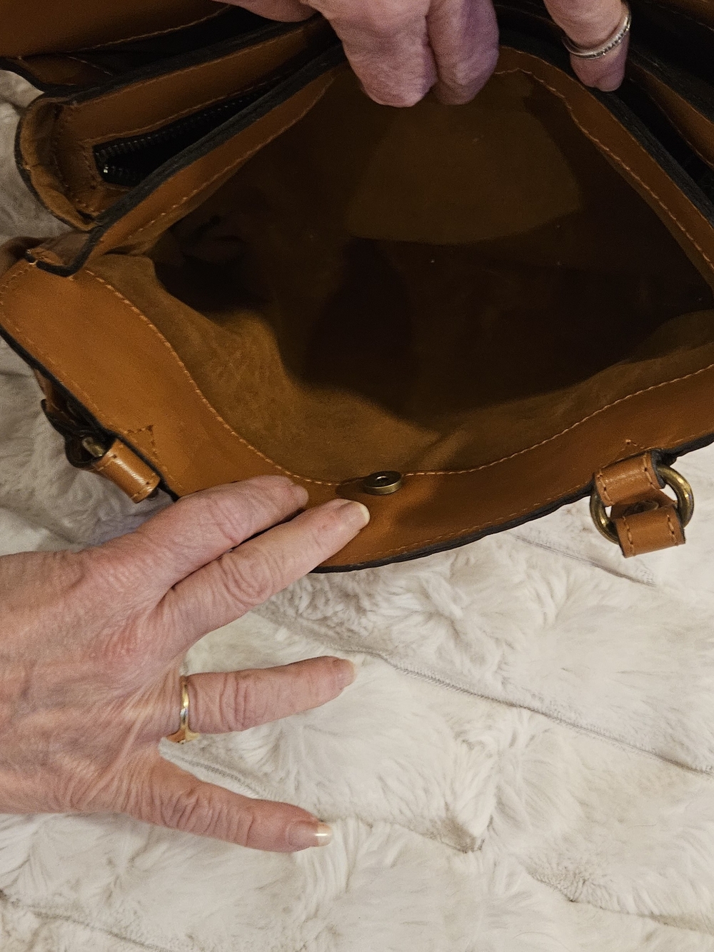 Patricia Nash Tooled Floral Leather Shoulder Bag - Brown - Picture 7 of 13